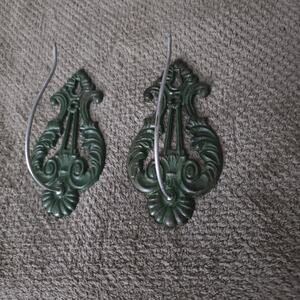 2 Victorian Cast Iron 6" Wall Mount Paper Bill & Receipt Holder Keepers w/Spikes